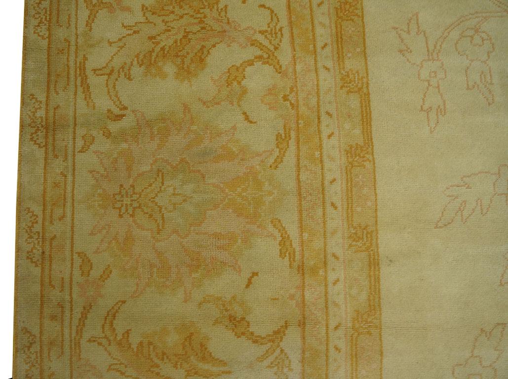 Alfombra turca Oushak Borlou de principios del siglo XX ( 17'2