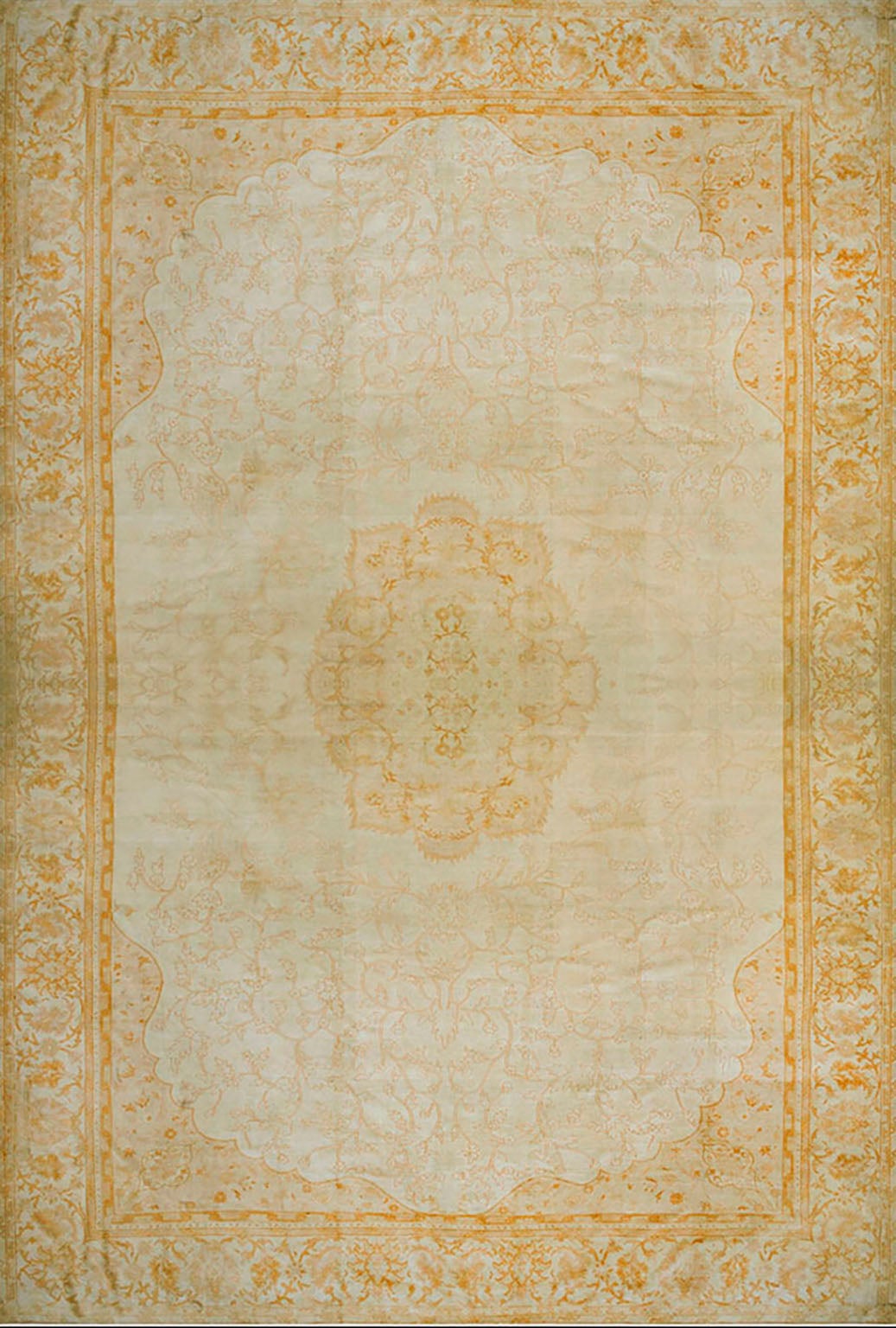 Alfombra turca Oushak Borlou de principios del siglo XX ( 17'2" x 27'2" - 523 x 828 ) en venta