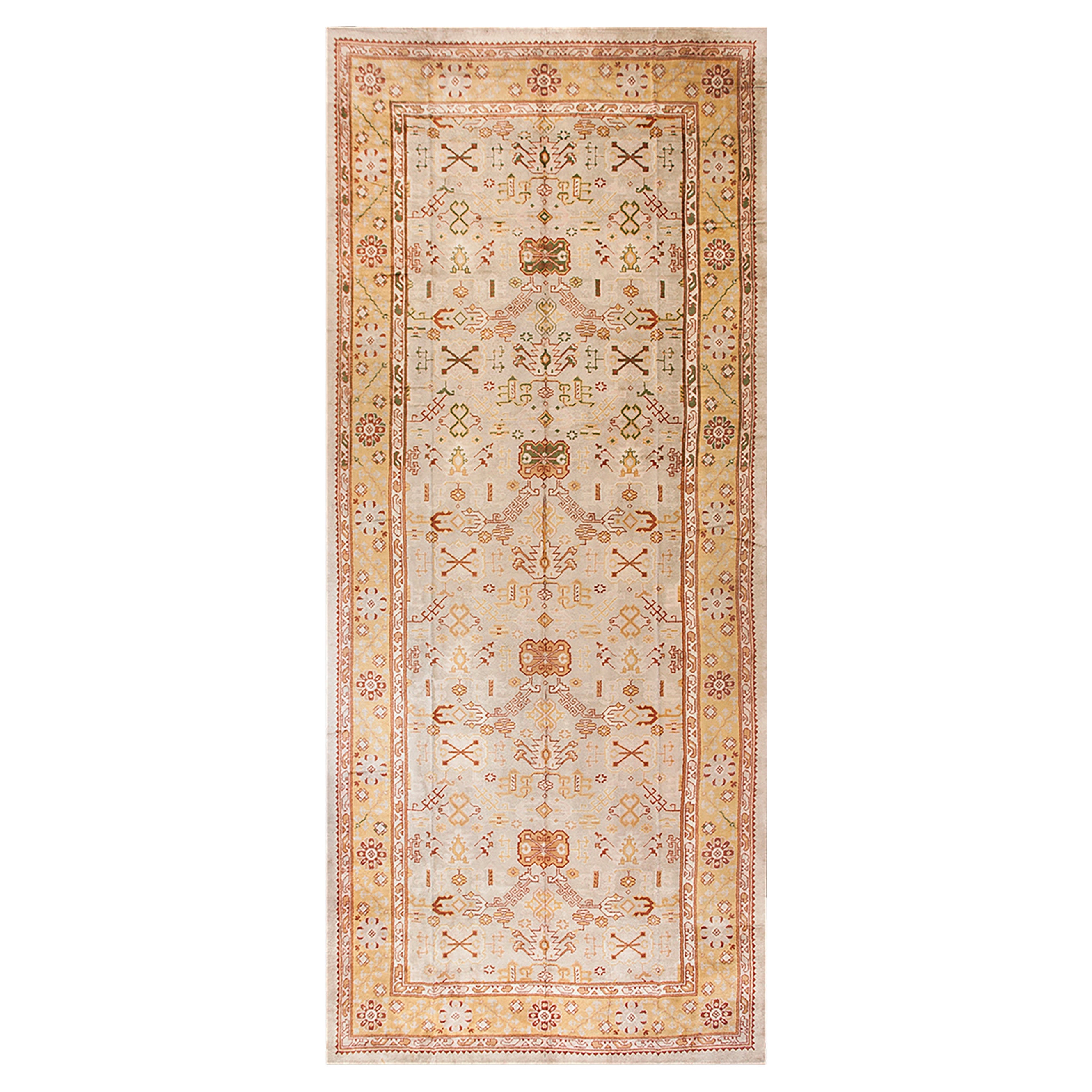 Türkischer Oushak-Teppich des frühen 20. Jahrhunderts 9' 2" x 22' 4"