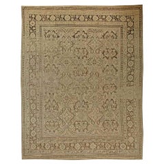 Early 20th Century Turkish Oushak Handmade Wool Rug