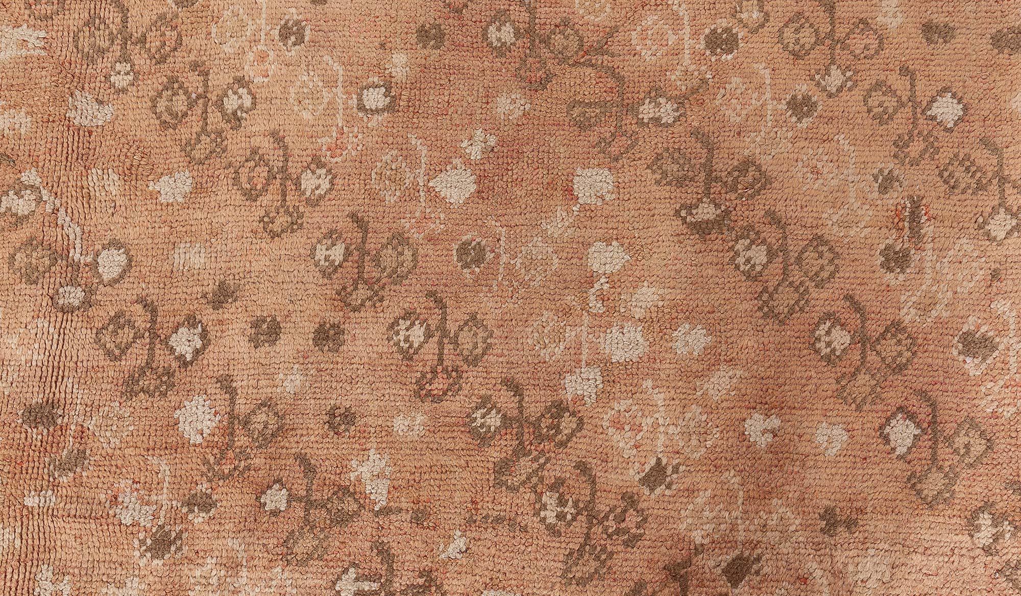 Hand-Knotted Doris Leslie Blau Antique Turkish Oushak Rug For Sale