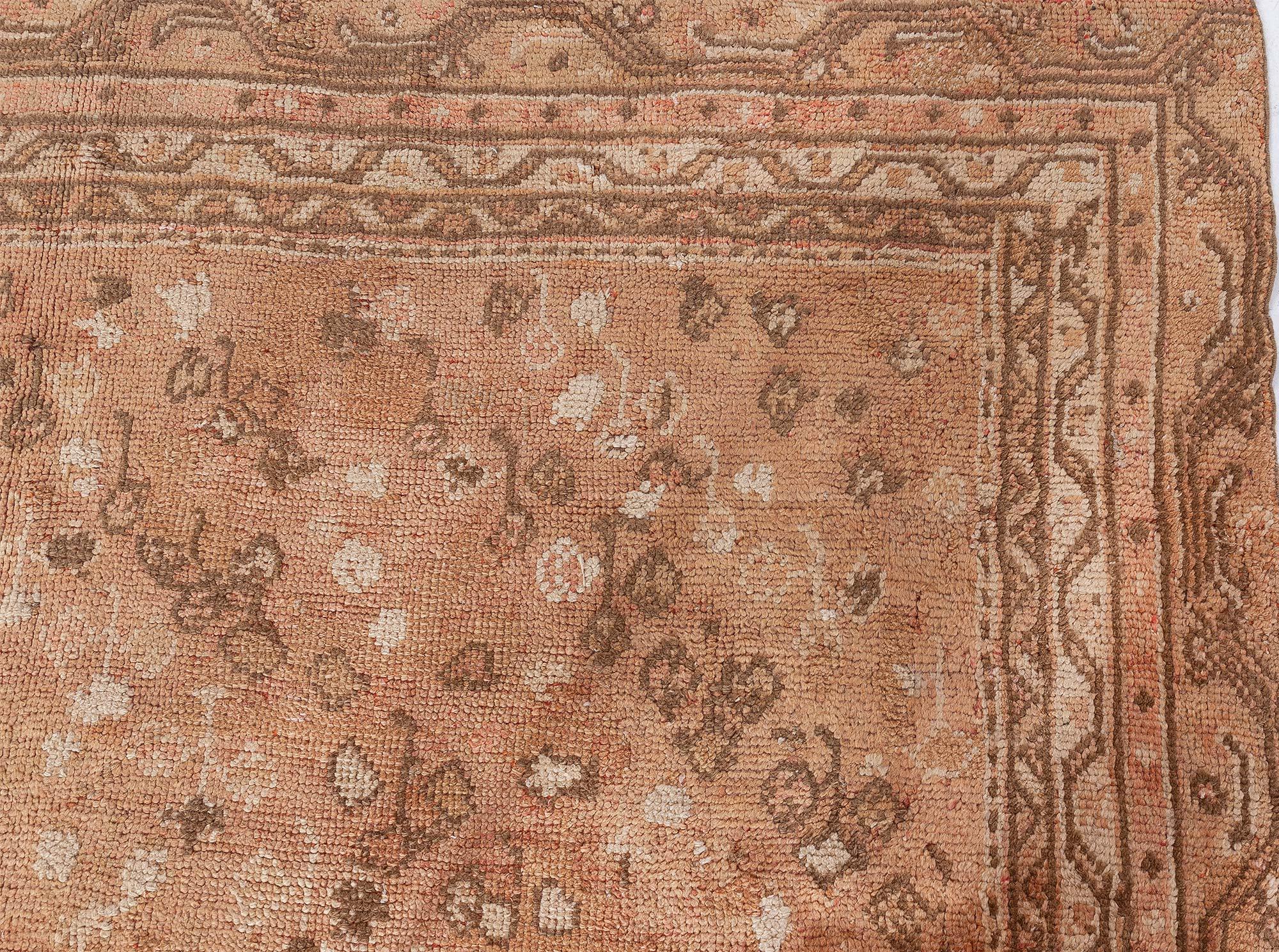 Doris Leslie Blau Antique Turkish Oushak Rug In Good Condition For Sale In New York, NY