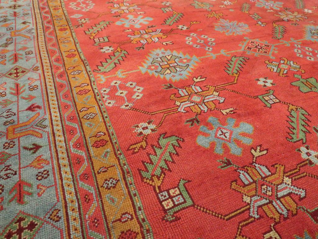 Gran alfombra turca Oushak de principios del siglo XX Turco en venta