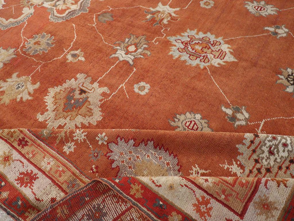 Early 20th Century Turkish Oushak Large Carpet For Sale 2