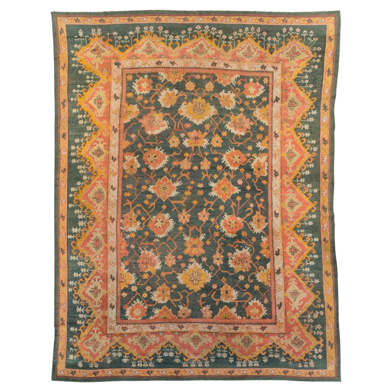 Early 20th Century Turkish Oushak Large Carpet