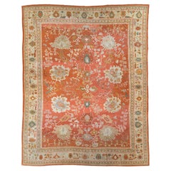 Early 20th Century Turkish Oushak Large Carpet