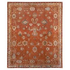 Early 20th Century Turkish Oushak Large Carpet