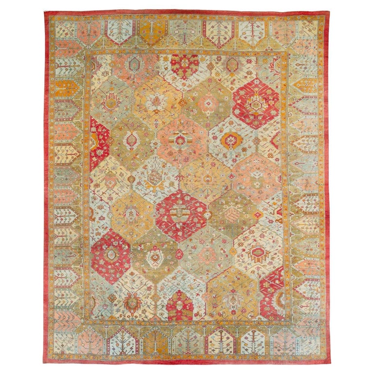Turkish Oushak Carpet, Early 20th Century 