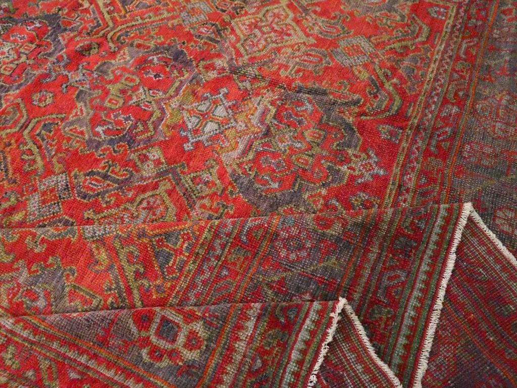 Early 20th Century Turkish Oushak Large Room Size Carpet For Sale 2