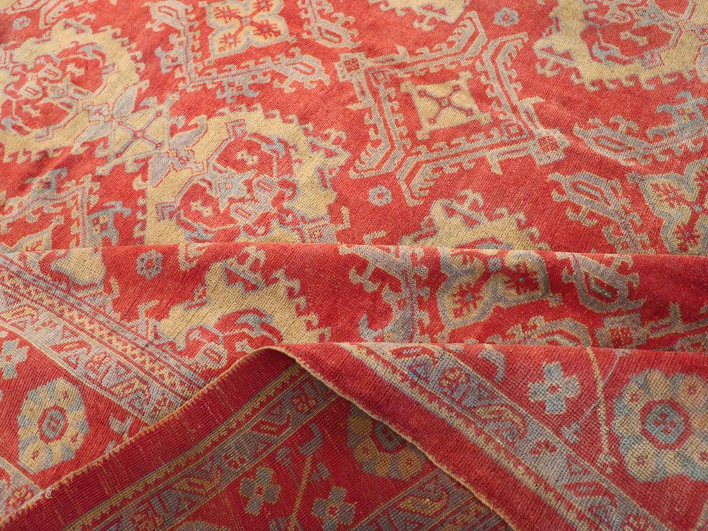 Early 20th Century Turkish Oushak Large Room Size Carpet For Sale 2