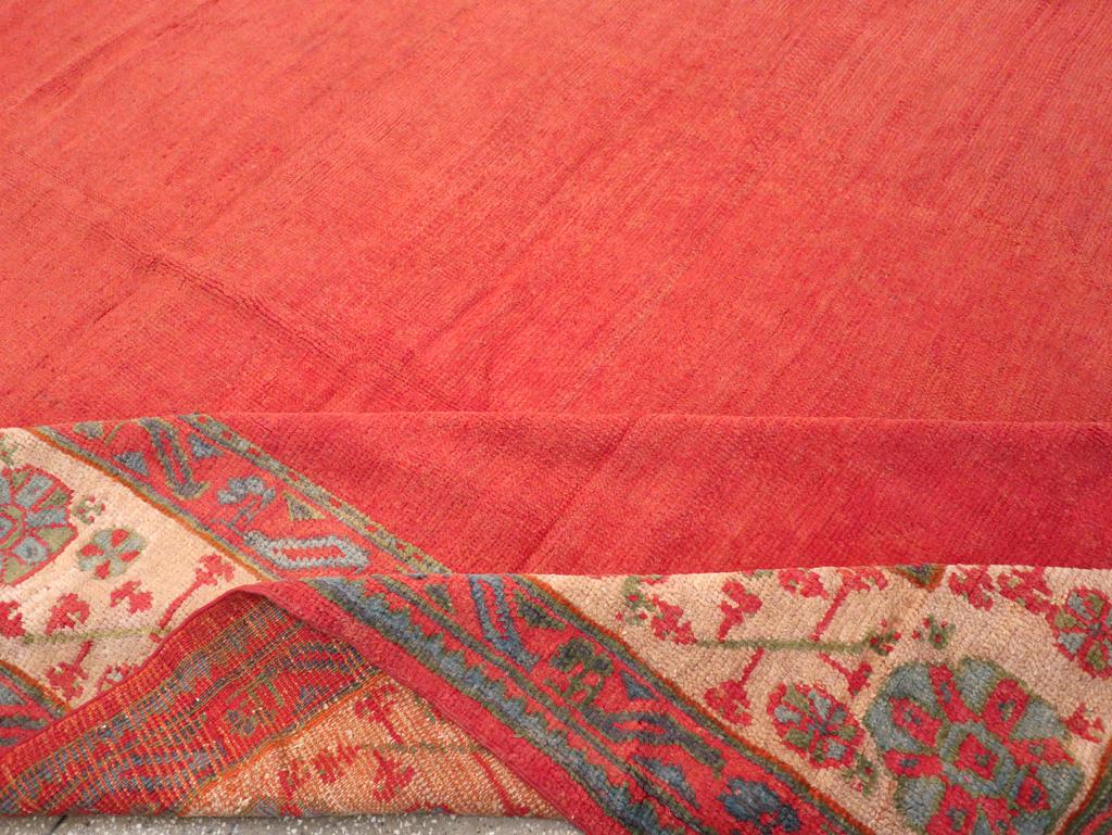 Early 20th Century Turkish Oushak Large Room Size Carpet For Sale 2