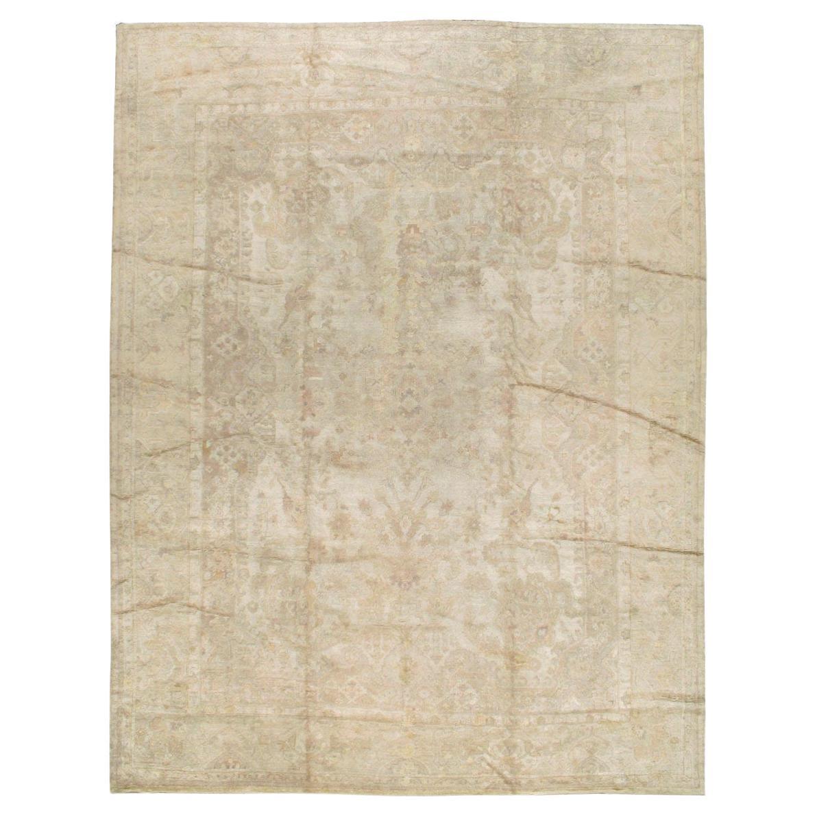 Early 20th Century Turkish Oushak Large Room Size Carpet