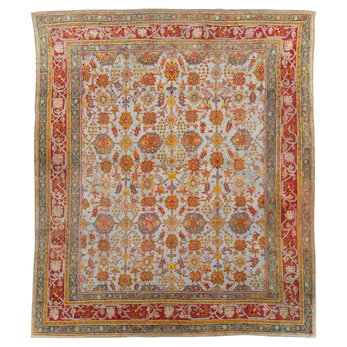 Early 20th Century Turkish Oushak Large Room Size Carpet