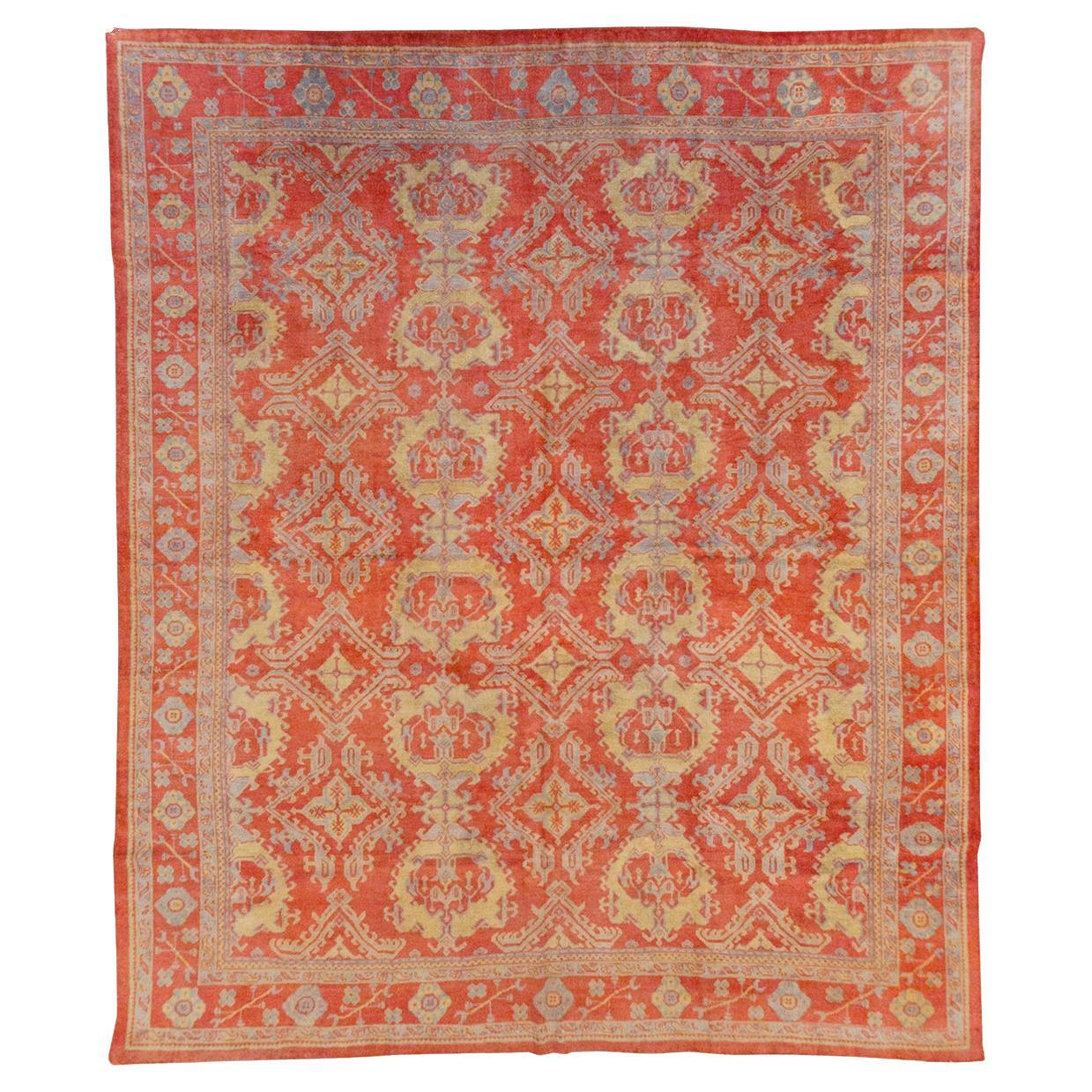 Early 20th Century Turkish Oushak Large Room Size Carpet