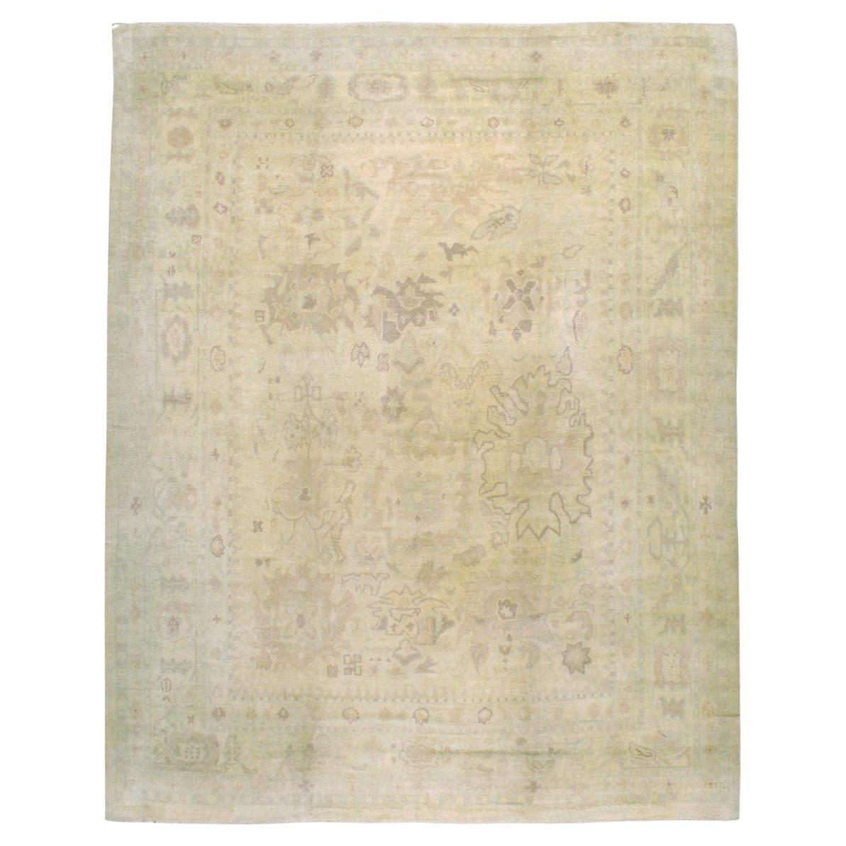Early 20th Century Turkish Oushak Large Room Size Carpet