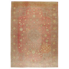 Early 20th Century Turkish Oushak Oversize Carpet