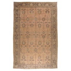Tapis turc Oushak surdimensionné du début du 20e siècle