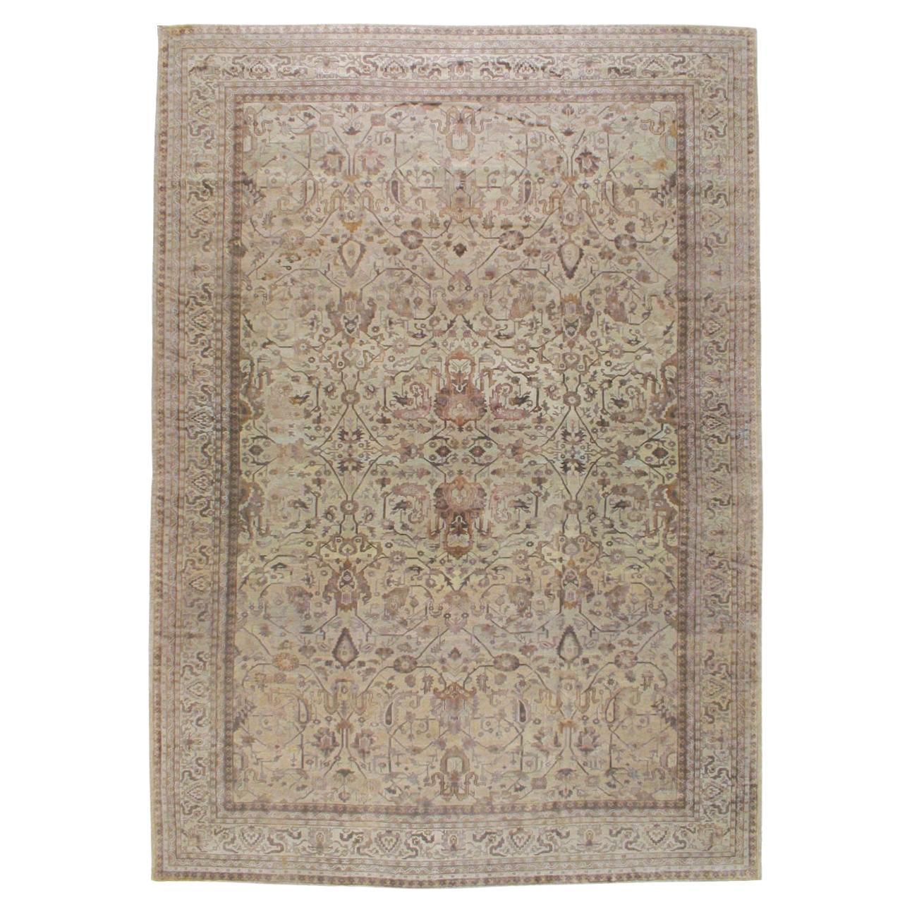 Tapis turc Oushak surdimensionné du début du 20e siècle