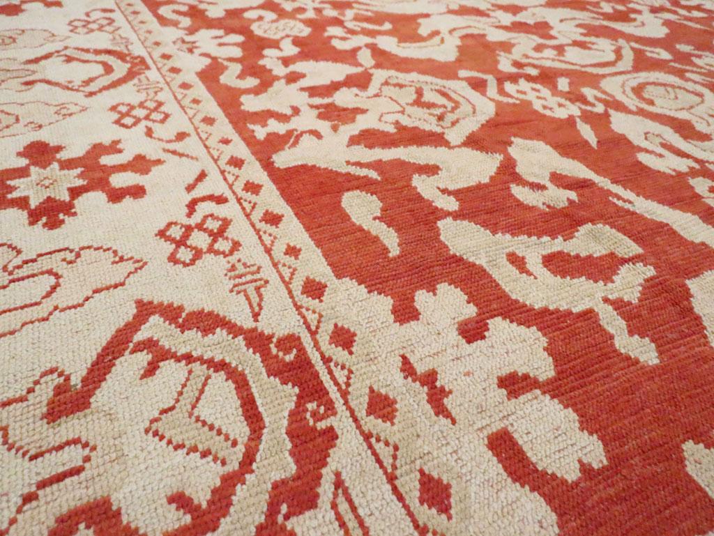 Alfombra turca Oushak de principios del siglo XX para habitaciones Turco en venta