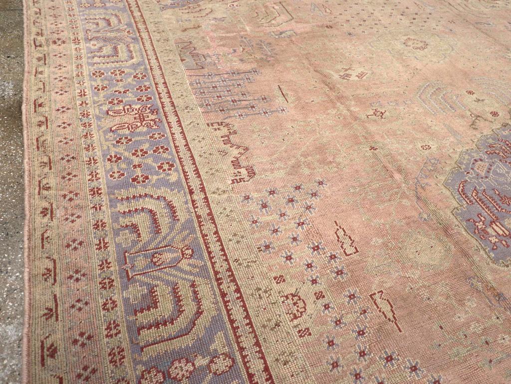 Perse Tapis turc Oushak du début du 20e siècle en vente