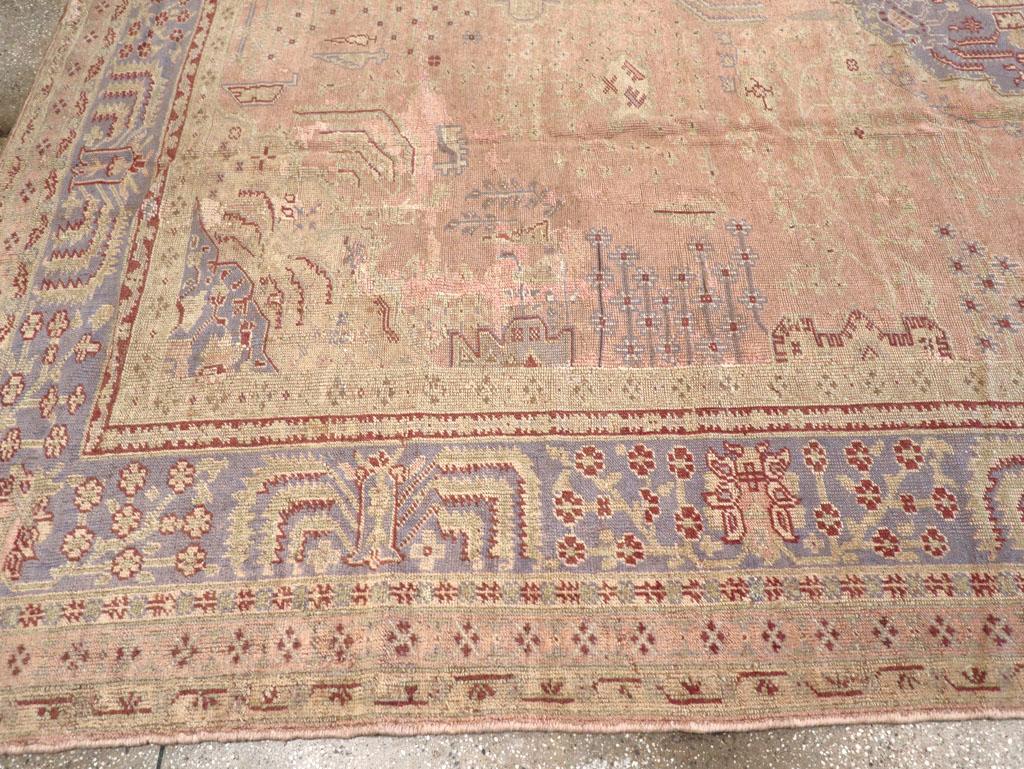 Tapis turc Oushak du début du 20e siècle Excellent état - En vente à New York, NY