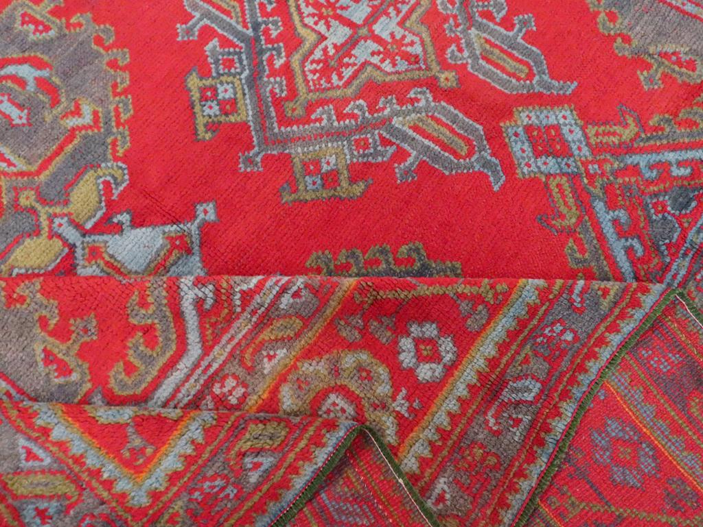 Early 20th Century Turkish Oushak Room Size Carpet For Sale 1