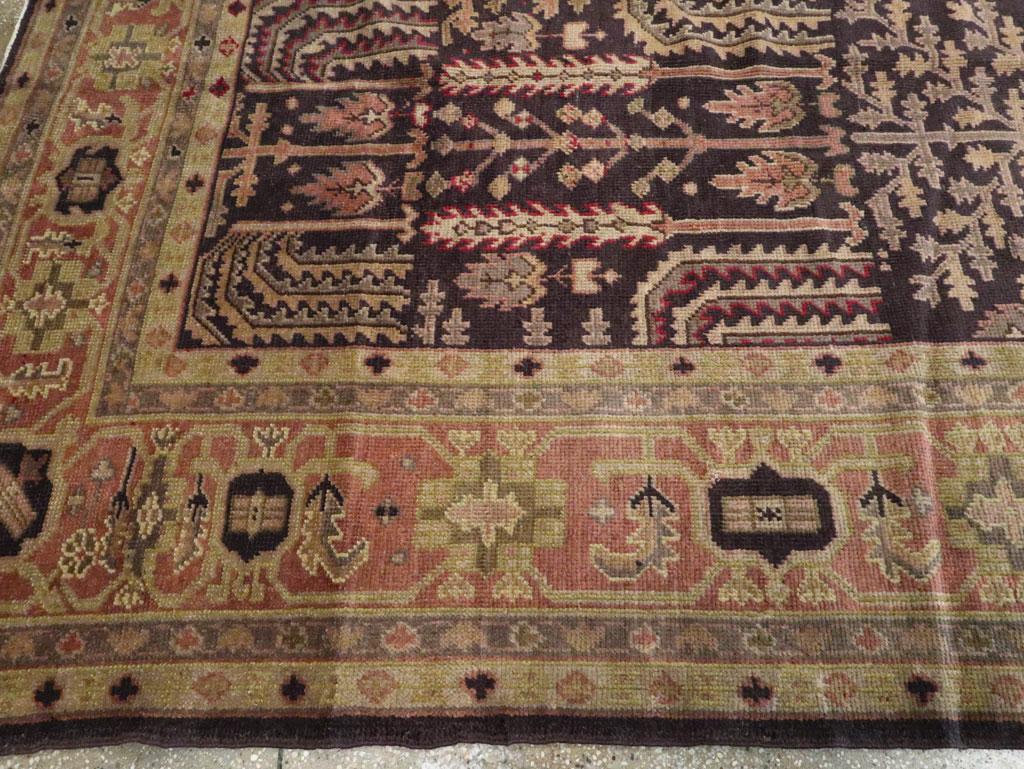 Early 20th Century Turkish Oushak Room Size Carpet For Sale 1