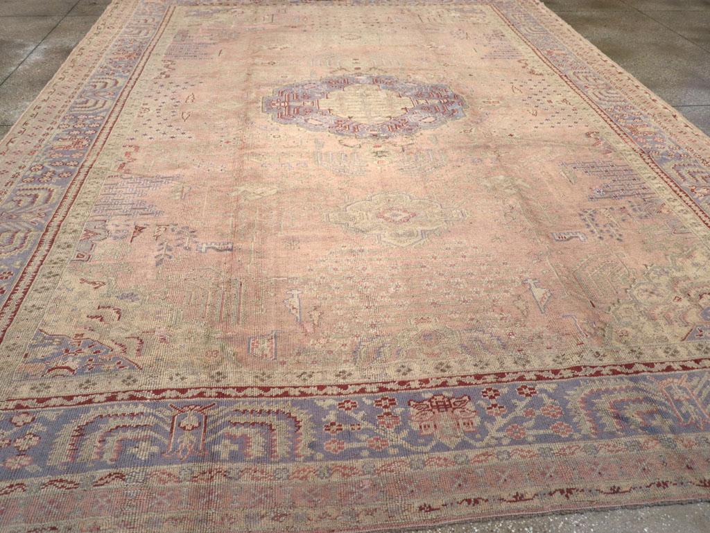 20ième siècle Tapis turc Oushak du début du 20e siècle en vente