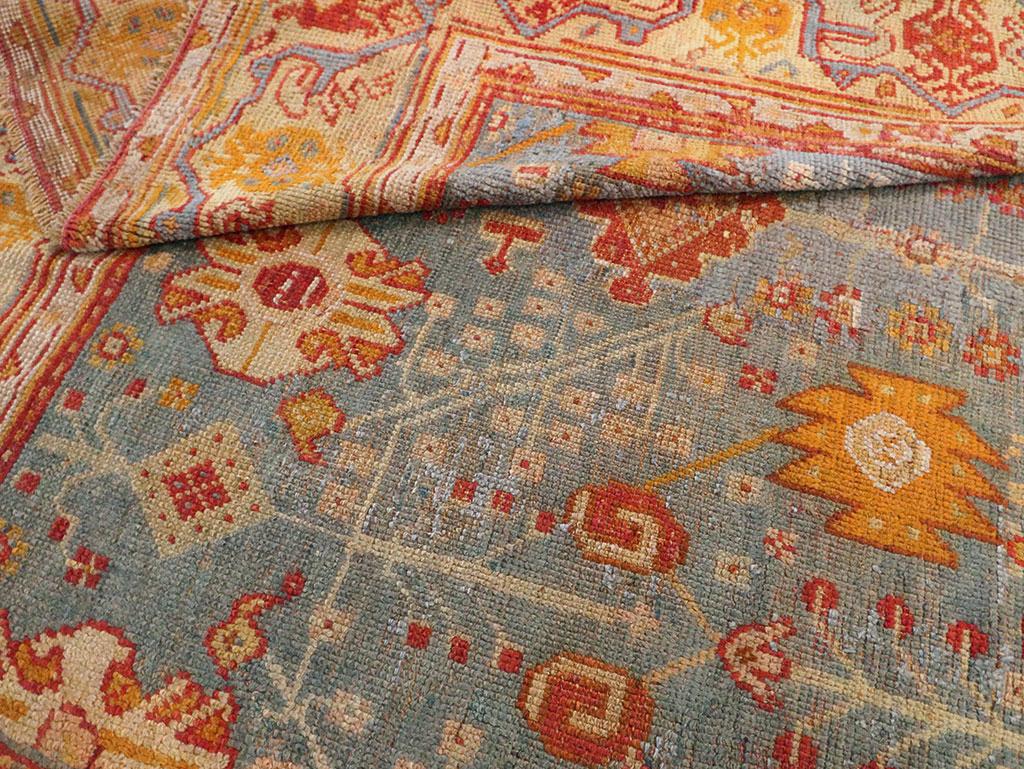 Early 20th Century Turkish Oushak Room Size Carpet For Sale 2