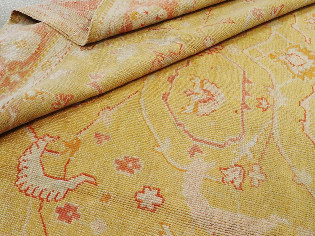 Early 20th Century Turkish Oushak Room Size Carpet For Sale 2