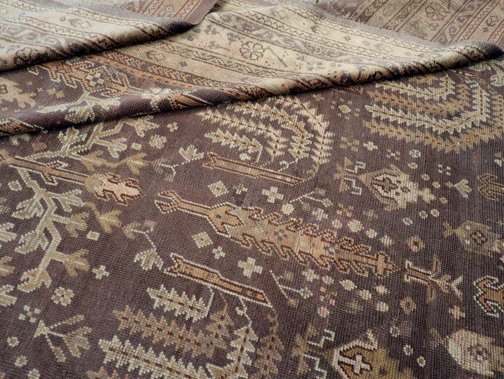 Alfombra turca Oushak de principios del siglo XX para habitaciones en venta 2