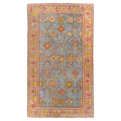 Early 20th Century Turkish Oushak Room Size Carpet