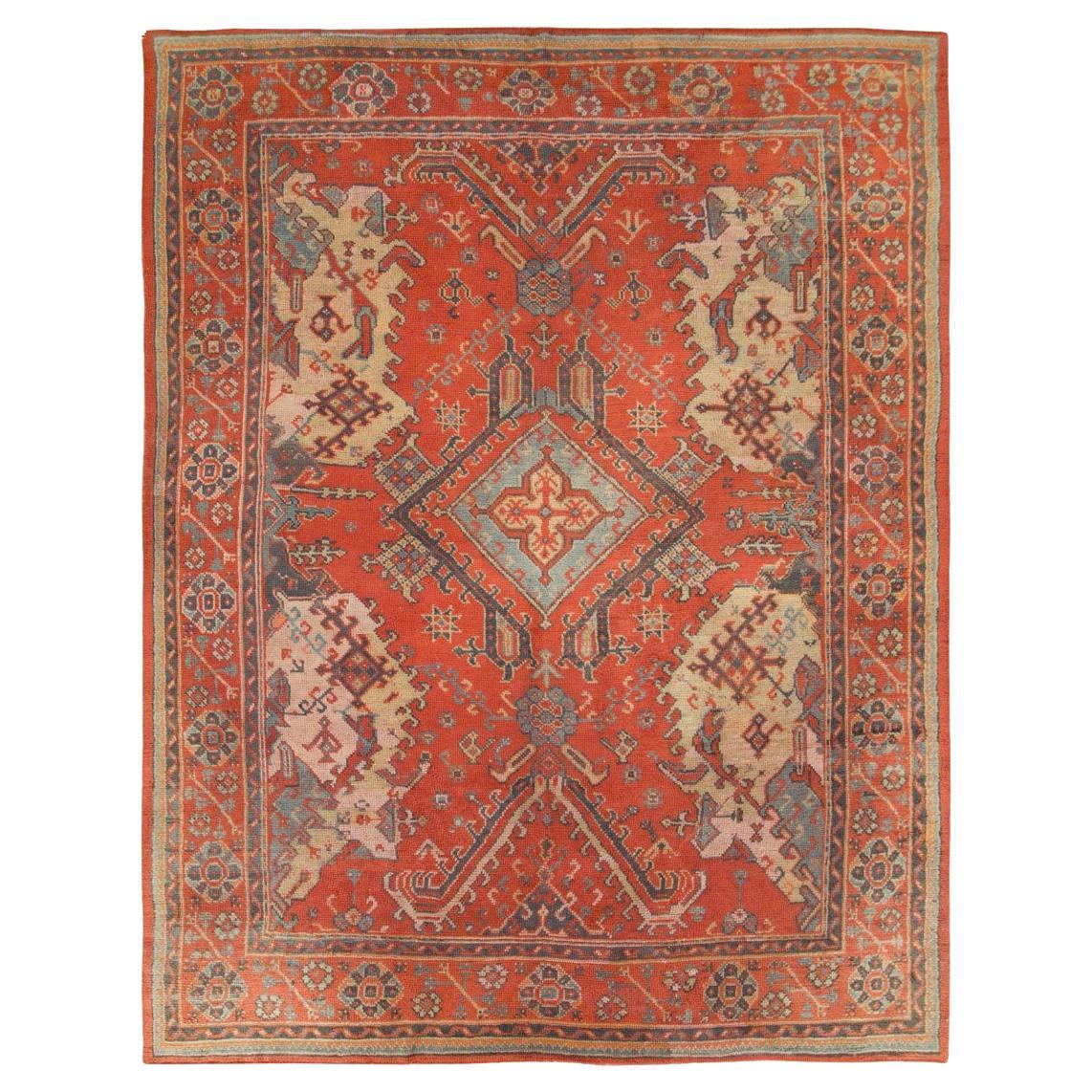 Early 20th Century Turkish Oushak Room Size Carpet