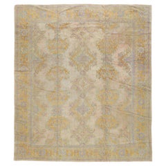 Early 20th Century Turkish Oushak Room Size Carpet
