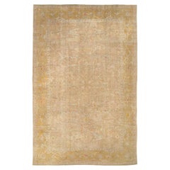 Early 20th Century Turkish Oushak Room Size Carpet