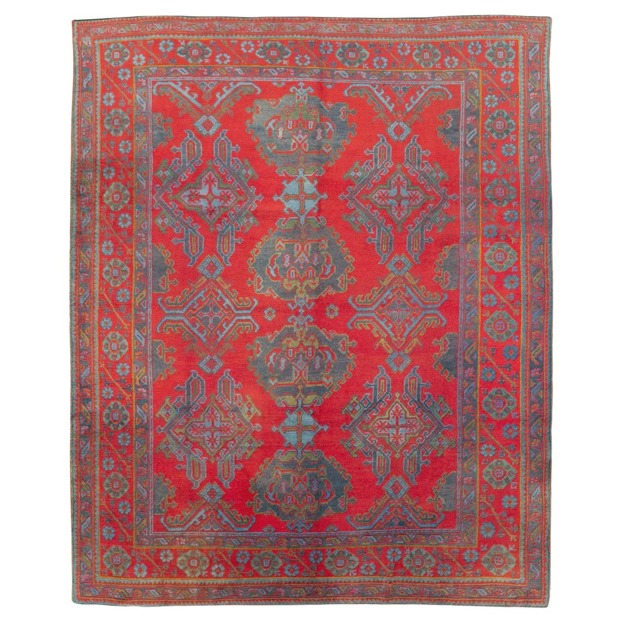 Early 20th Century Turkish Oushak Room Size Carpet