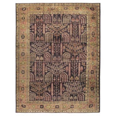 Early 20th Century Turkish Oushak Room Size Carpet