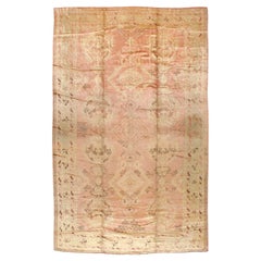 Early 20th Century Turkish Oushak Room Size Carpet