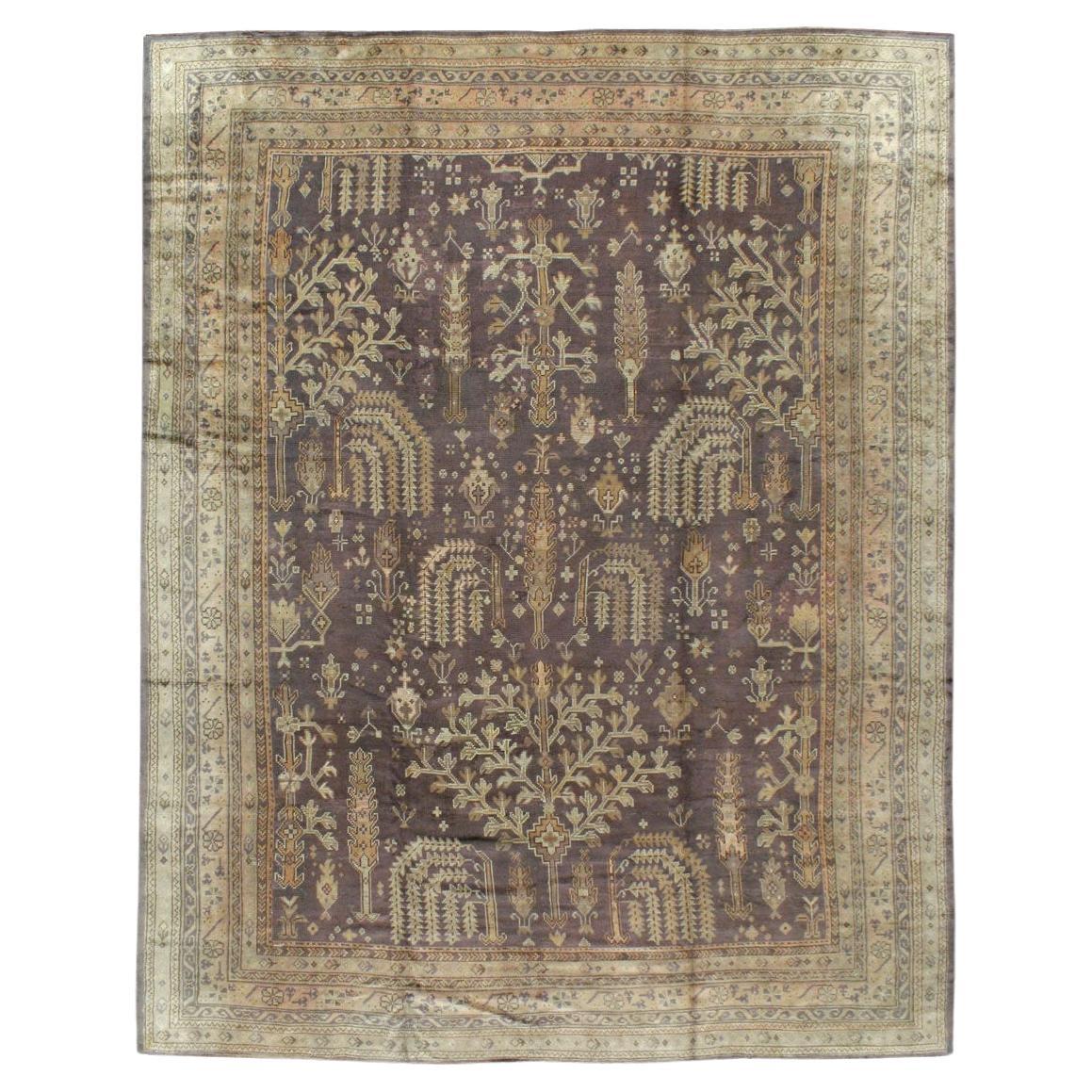 Alfombra turca Oushak de principios del siglo XX para habitaciones en venta