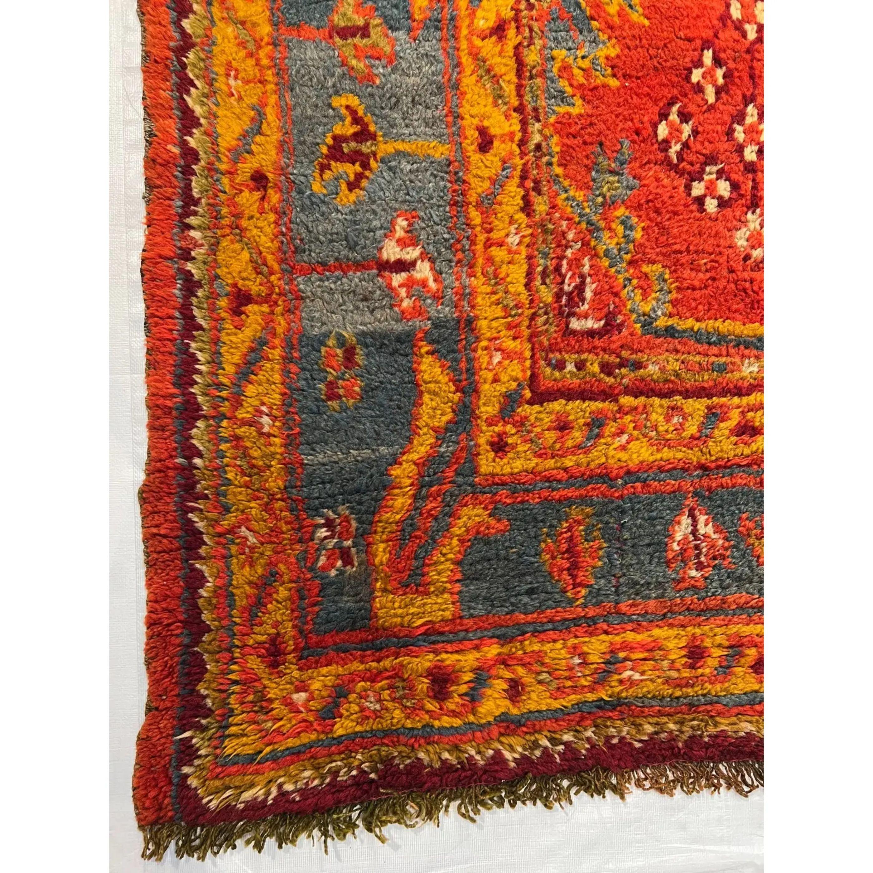 Early 20th Century Turkish Oushak Rug 14'0'' X 8'6'' In Good Condition For Sale In Los Angeles, US