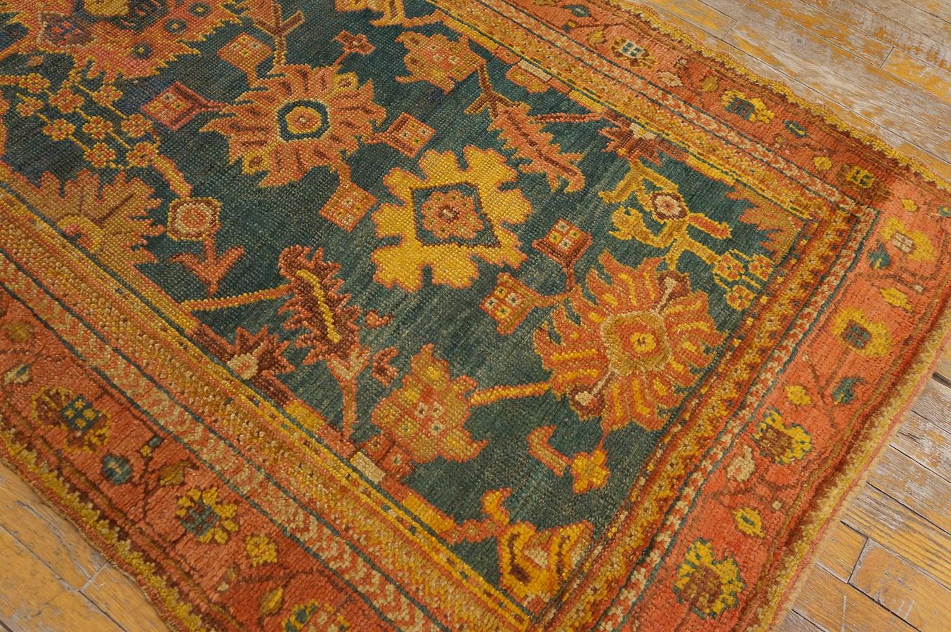 Türkischer Oushak-Teppich des frühen 20. Jahrhunderts ( 3'3