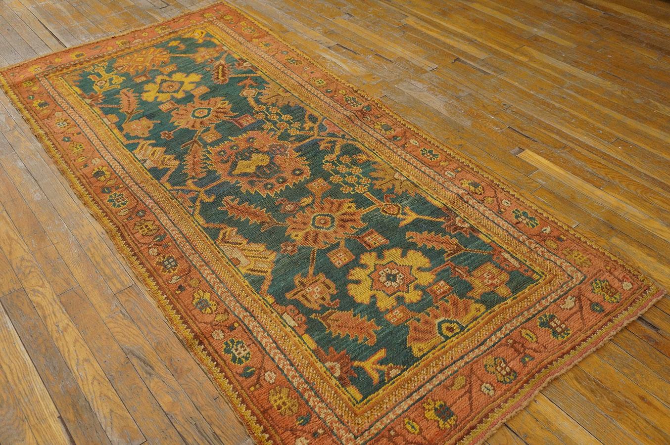 Early 20th Century Turkish Oushak Rug ( 3'3