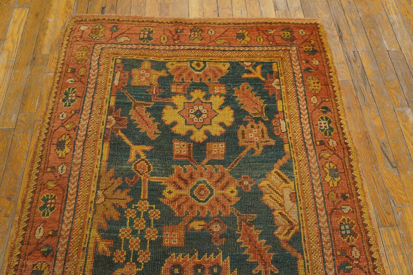 Türkischer Oushak-Teppich des frühen 20. Jahrhunderts ( 3'3