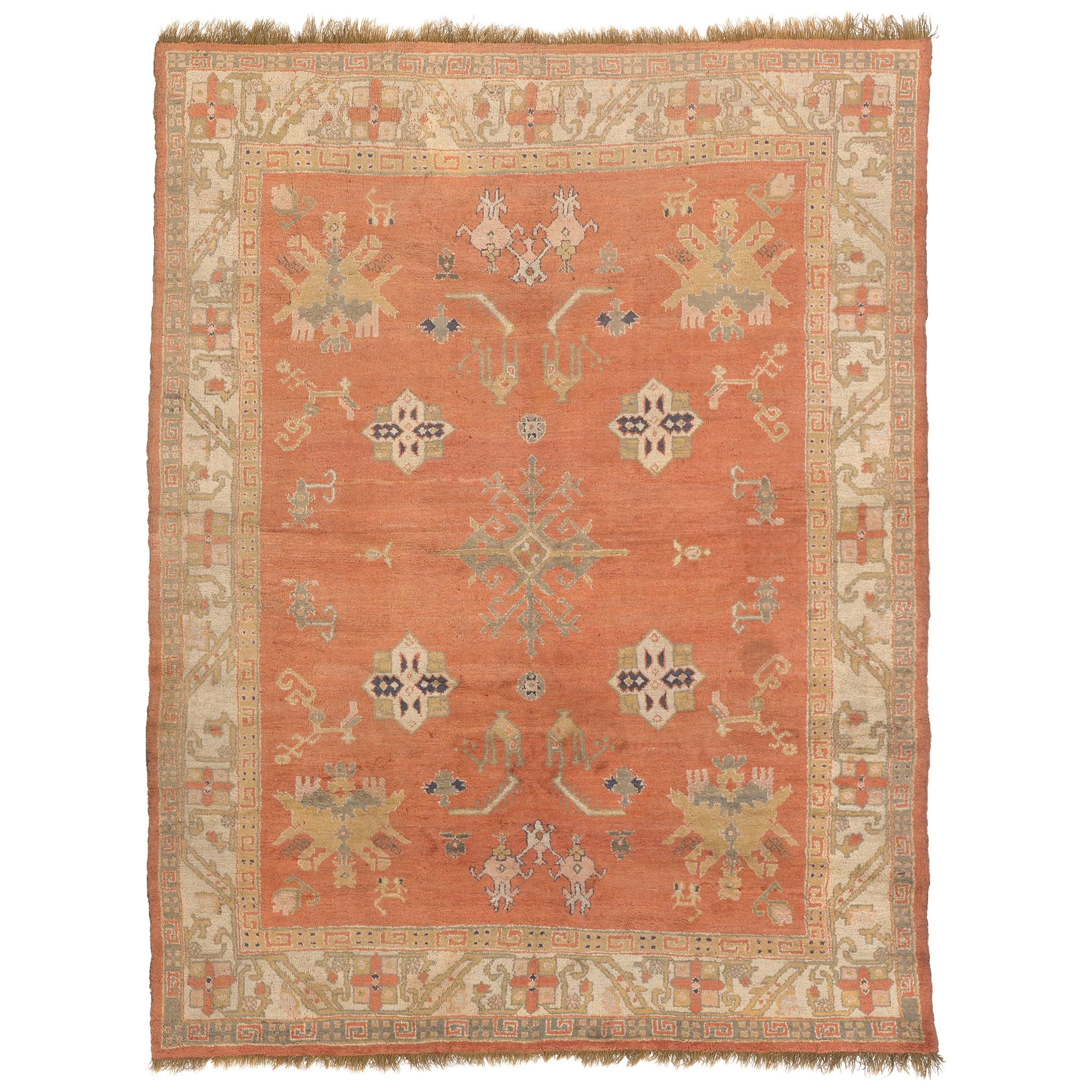 Early 20th Century Turkish Oushak Rug