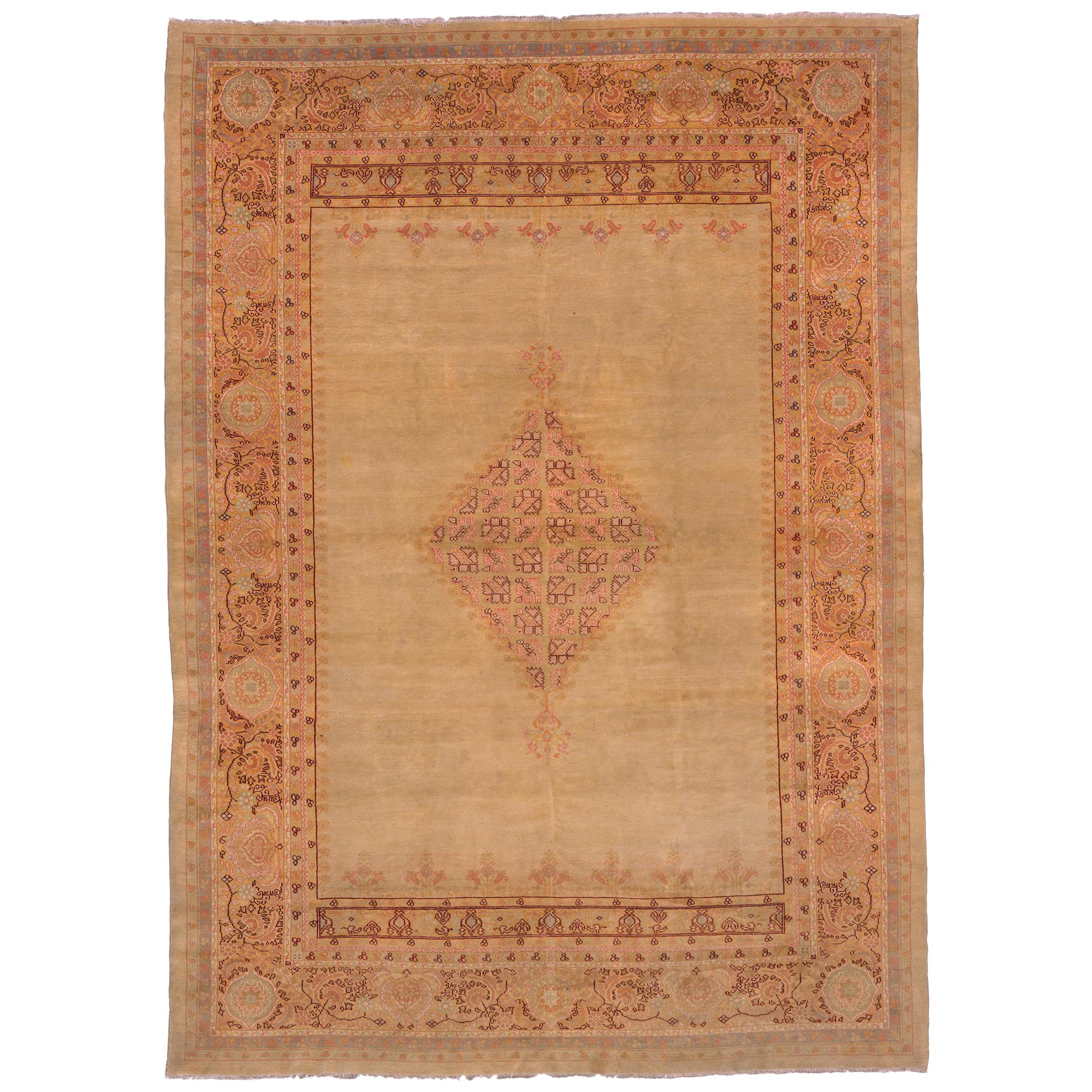 Early 20th Century Turkish Oushak Rug