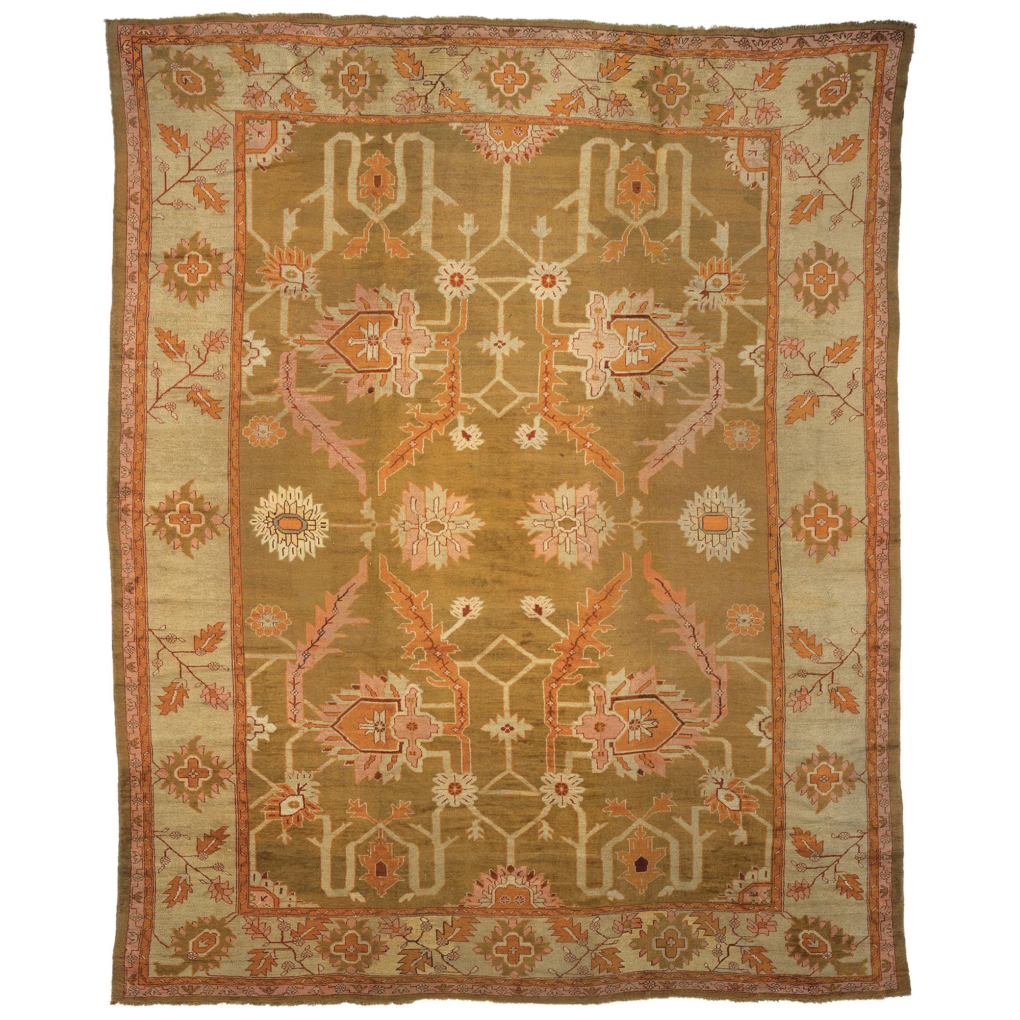 Early 20th Century Turkish Oushak Rug