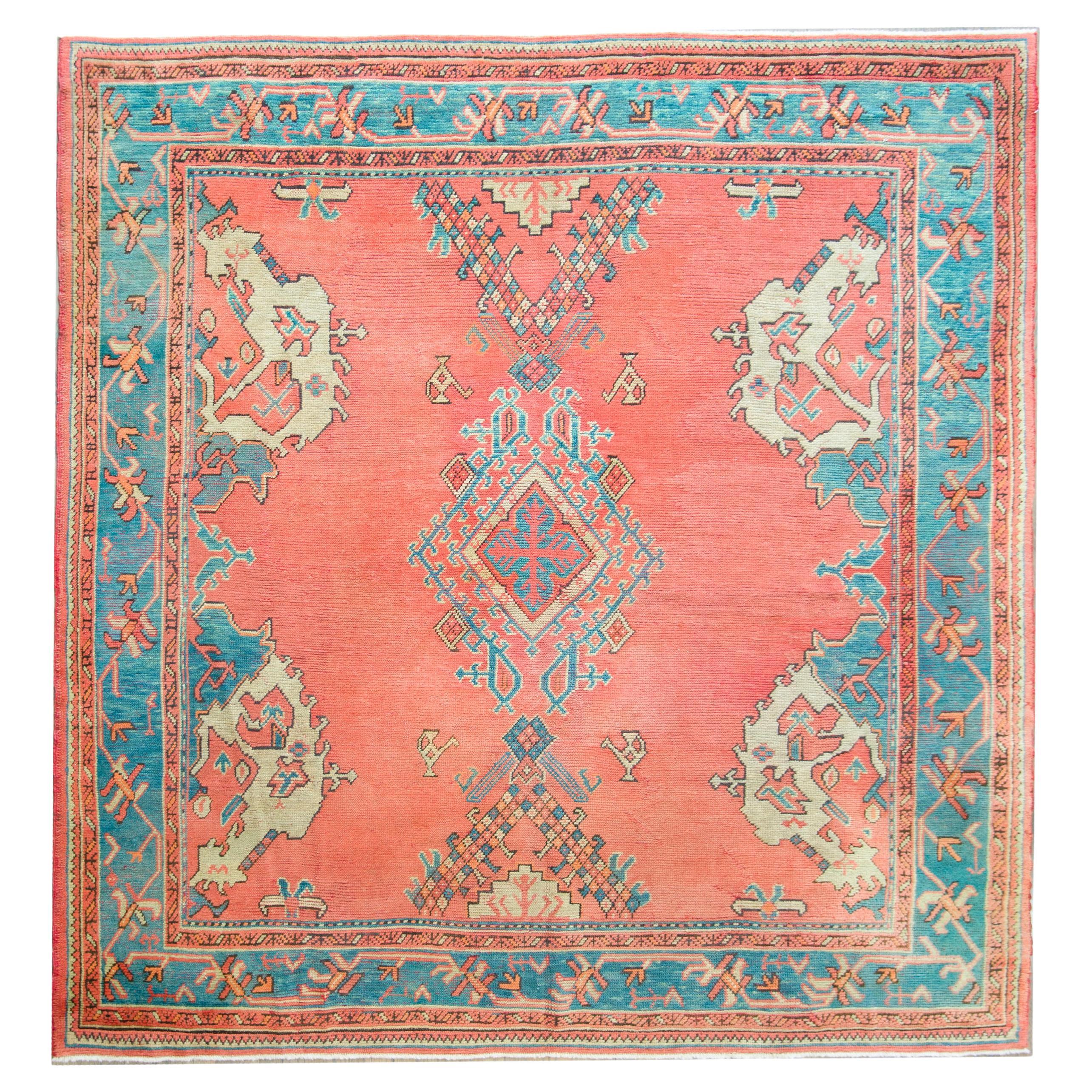 Early 20th Century Turkish Oushak Rug