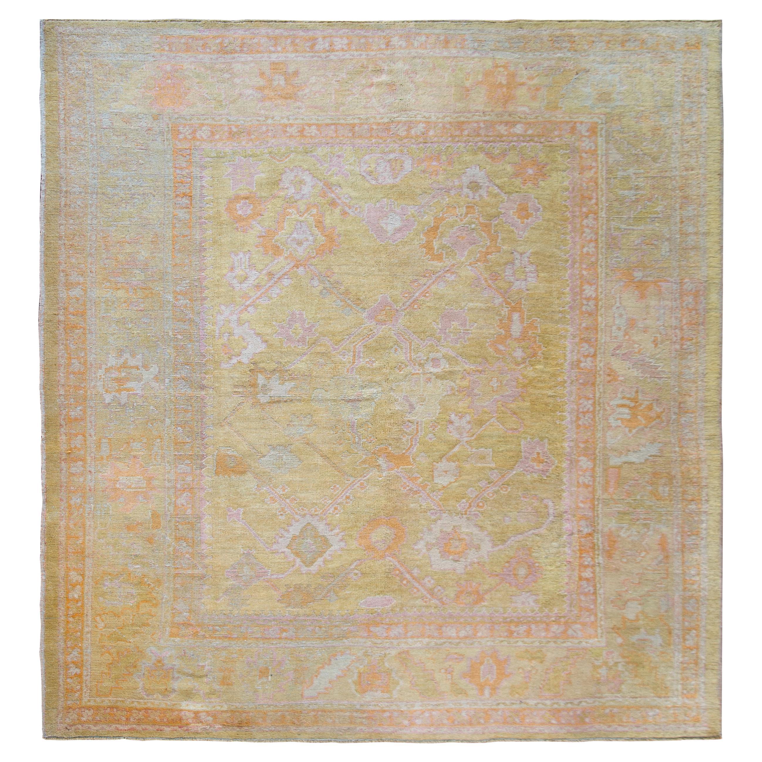 Early 20th Century Turkish Oushak Rug