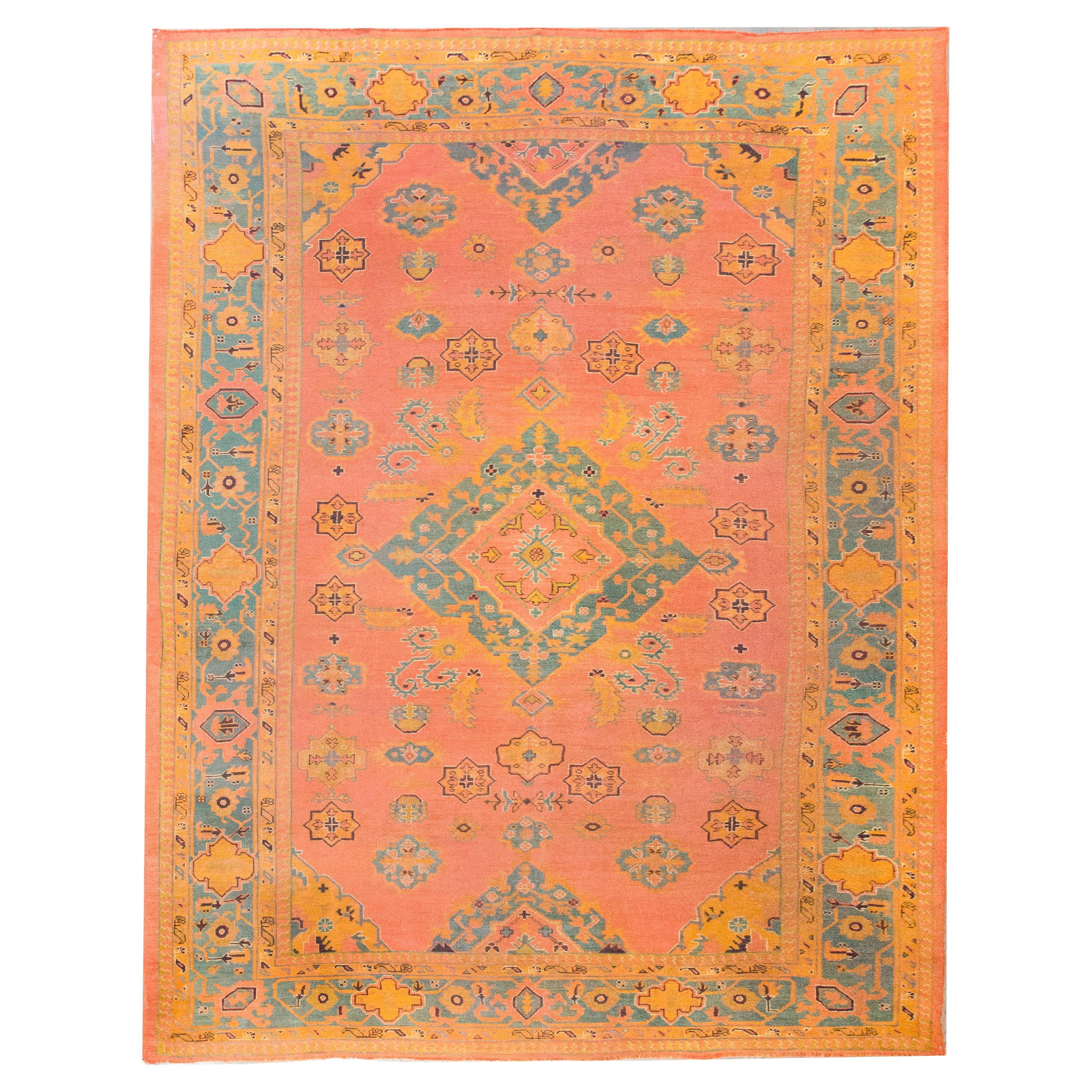 Early 20th Century Turkish Oushak Rug