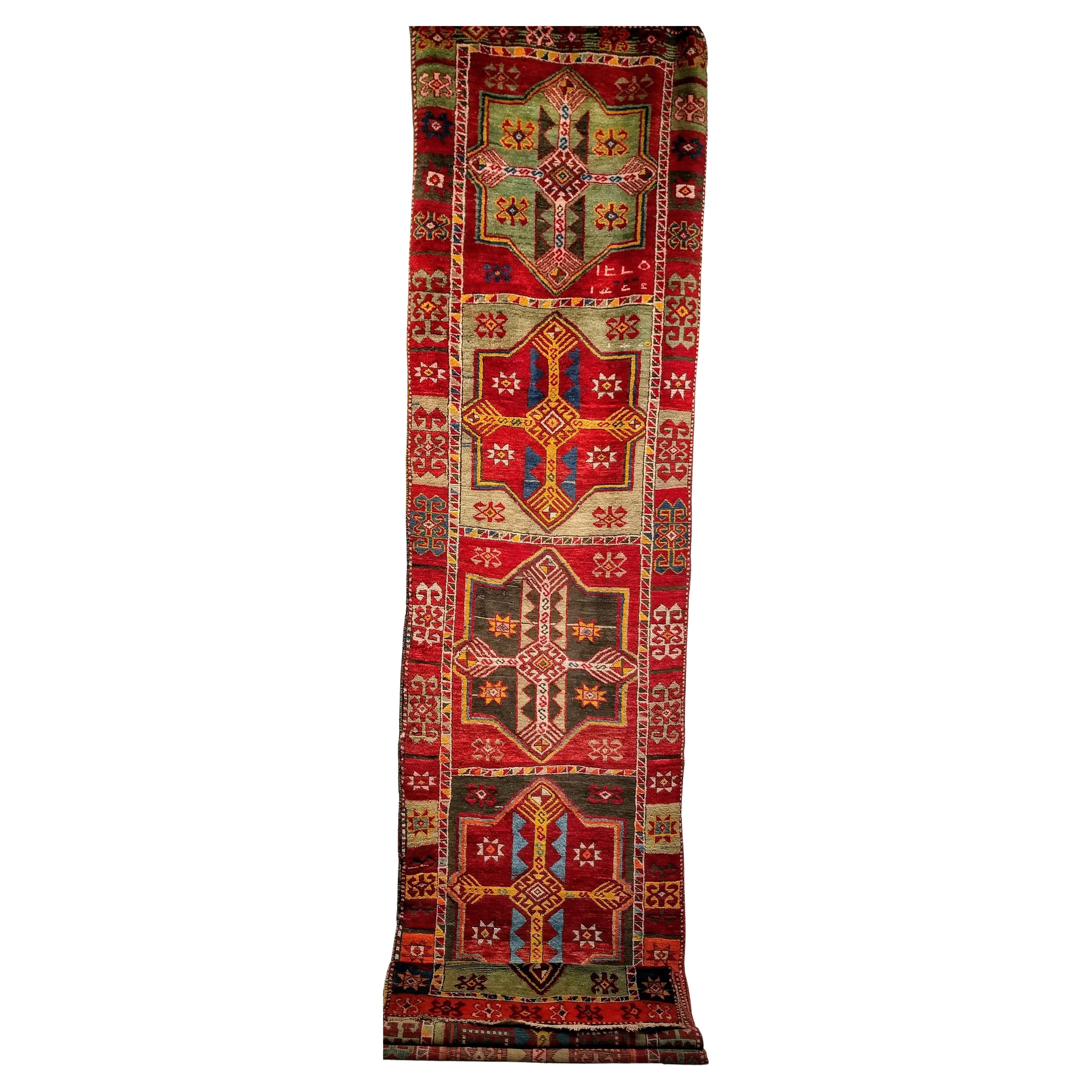 Early 20th Century Turkish Oushak Runner, Hand-Knotted Wool, 3' x 16'